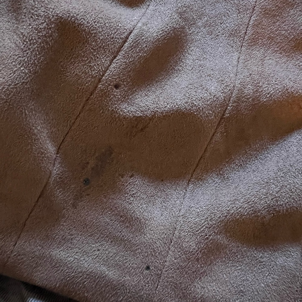 BCBGMaxAzria Cropped Suede Moto Jacket in Cognac Brown - Picture 6 of 6